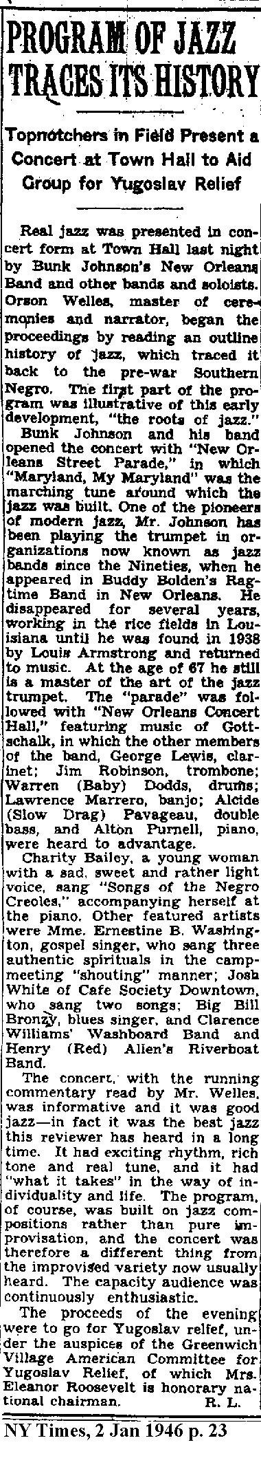 1946-01-02 Program of Jazz Traces Its History